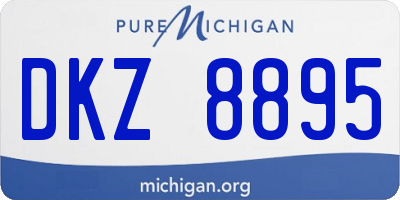 MI license plate DKZ8895