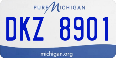 MI license plate DKZ8901