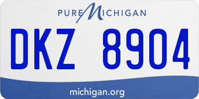 MI license plate DKZ8904