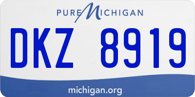 MI license plate DKZ8919