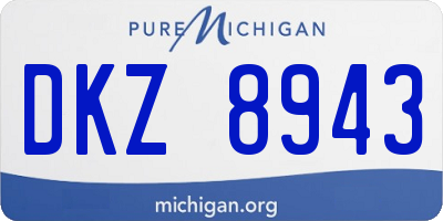 MI license plate DKZ8943