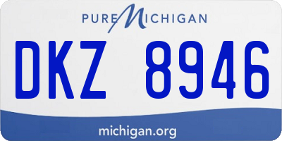 MI license plate DKZ8946
