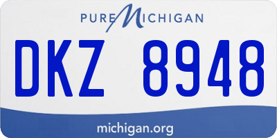 MI license plate DKZ8948