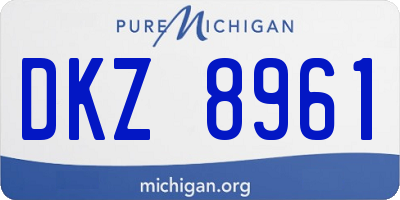 MI license plate DKZ8961