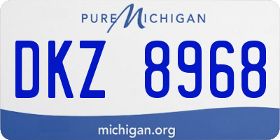 MI license plate DKZ8968