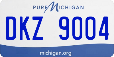 MI license plate DKZ9004