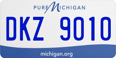 MI license plate DKZ9010