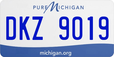 MI license plate DKZ9019