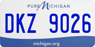 MI license plate DKZ9026