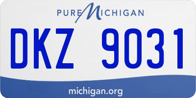 MI license plate DKZ9031