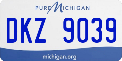 MI license plate DKZ9039