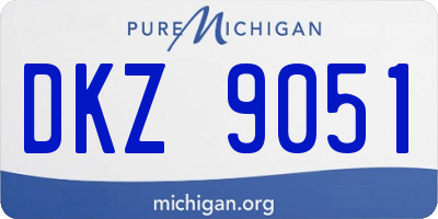 MI license plate DKZ9051