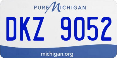 MI license plate DKZ9052