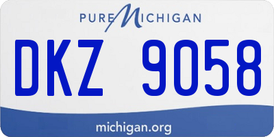 MI license plate DKZ9058