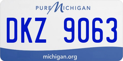 MI license plate DKZ9063