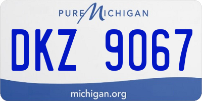 MI license plate DKZ9067
