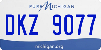 MI license plate DKZ9077