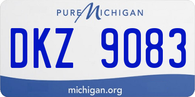 MI license plate DKZ9083