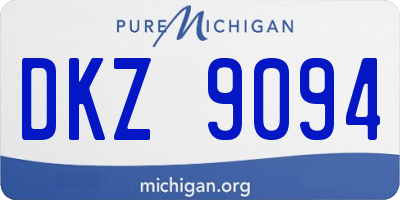 MI license plate DKZ9094