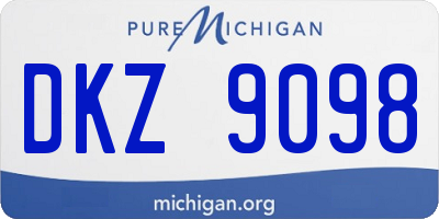 MI license plate DKZ9098