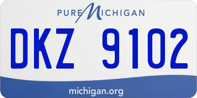 MI license plate DKZ9102