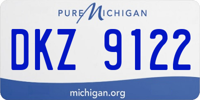 MI license plate DKZ9122