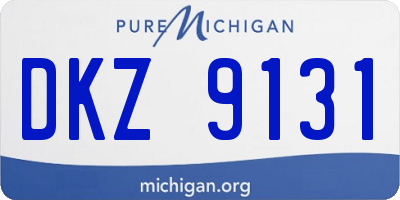 MI license plate DKZ9131