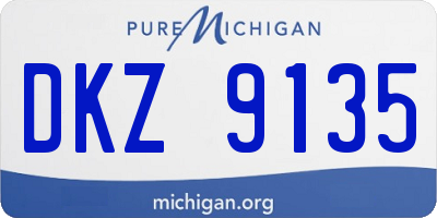 MI license plate DKZ9135