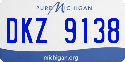 MI license plate DKZ9138