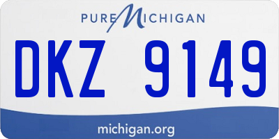MI license plate DKZ9149