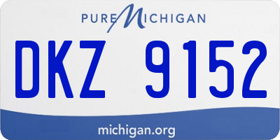 MI license plate DKZ9152