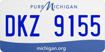 MI license plate DKZ9155