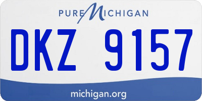 MI license plate DKZ9157