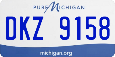 MI license plate DKZ9158