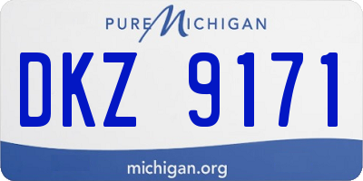 MI license plate DKZ9171