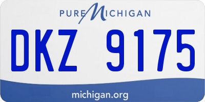 MI license plate DKZ9175