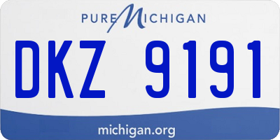 MI license plate DKZ9191