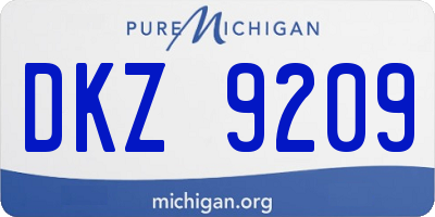 MI license plate DKZ9209