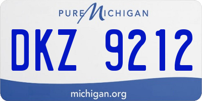 MI license plate DKZ9212