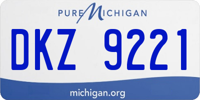 MI license plate DKZ9221