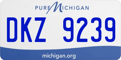 MI license plate DKZ9239