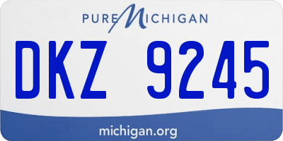 MI license plate DKZ9245