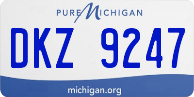 MI license plate DKZ9247