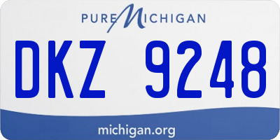 MI license plate DKZ9248