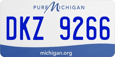 MI license plate DKZ9266