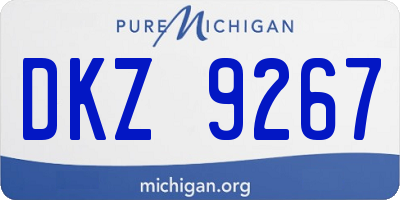 MI license plate DKZ9267