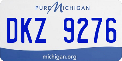 MI license plate DKZ9276