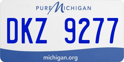 MI license plate DKZ9277
