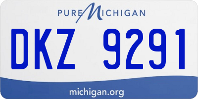 MI license plate DKZ9291