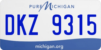 MI license plate DKZ9315